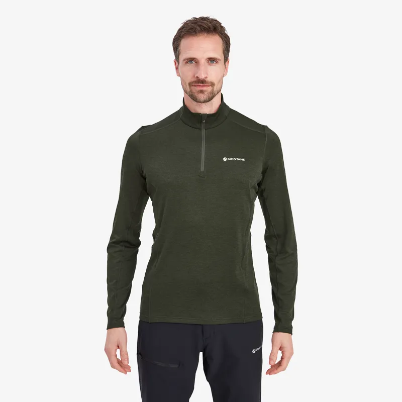 Montane Mens Dart Zip Neck Oak Green-1